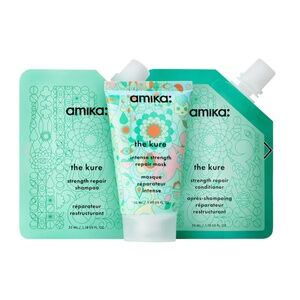 Amika the kure strength repair trial travel mini set NWT